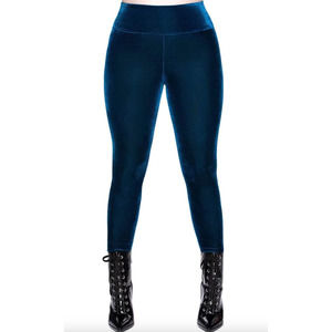 Killstar Hematite Velvet Leggings In Sapphire Blue Size Medium NWT